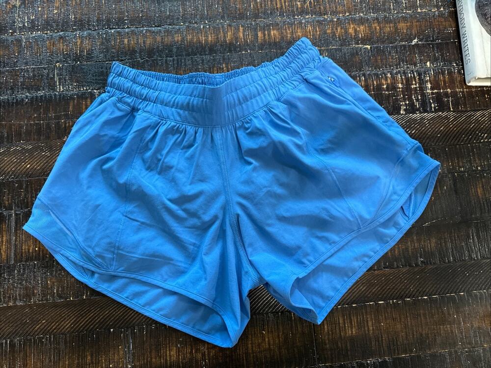 Lululemon Track That Mid-Rise Short Women Sz 4T Black 3" Inseam Athletic Running